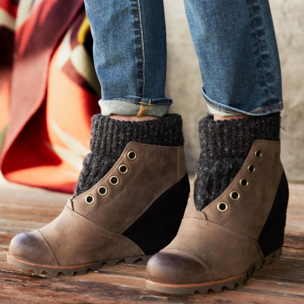 Sorel Wedge Sweater Boots "Joanie"